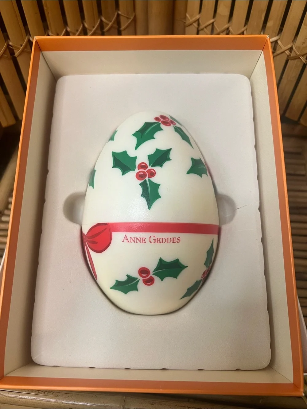 Anne Geddes snowbaby snow man doll in egg